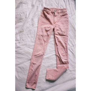 America Eagle coral skinny jeans